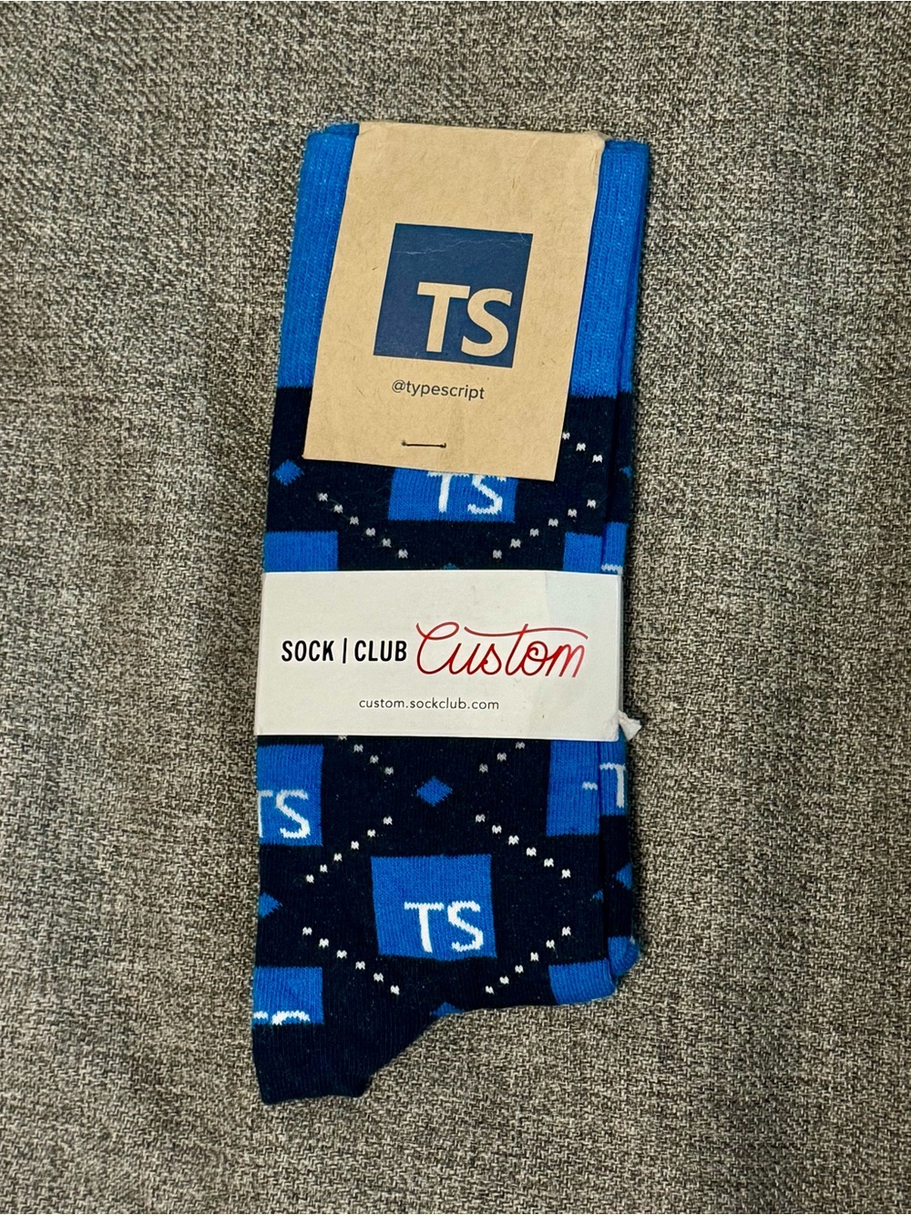 TS Typescript Blue Patterned Socks